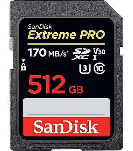 SanDisk Extreme SDカード 512GB SDSQXCD-512G-GN6MA microSDXCカード 512GB Extreme PRO UHS-1 U3